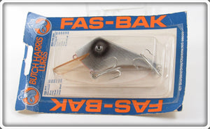 Vintage Butch Harris Silver Shad Fas-Bak Lure On Card