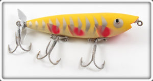 Luhr Jenson Or Rhoden's Yellow With Silver Ribs Johnny Rattler Lure