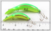 Heddon Yellow Green Fluorescent Tadpolly Spook & Clatter Tad Pair