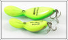 Heddon Yellow Green Fluorescent Tadpolly Spook & Clatter Tad Pair