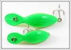 Heddon Yellow Green Fluorescent Clatter Tad Pair