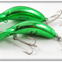 Heddon Nickel Plate Green Tadpolly Spook & Clatter Tad Pair