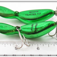 Heddon Nickel Plate Green Tadpolly Spook & Clatter Tad Pair