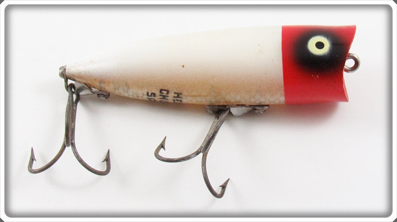 Vintage Heddon Red Head White Chugger Spook Lure