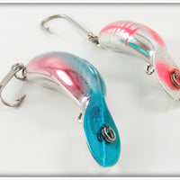 Heddon Nickel Fluorescent Red Shore & Rainbow Shiner Clatter Tad Pair