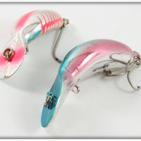 Heddon Nickel Fluorescent Red Shore & Rainbow Shiner Clatter Tad Pair