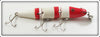 Vintage Creek Chub AL&W Red & White Triple Jointed Pikie Lure