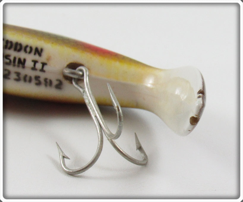 cousin fish hook Vintage Heddon Yellow Sucker With Red Dots Cousin II Lure For Sale