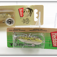 Heddon G Finish Shad & Natural Frog Tiny Torpedo Lures On Cards