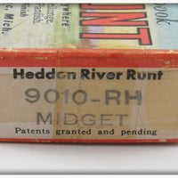 Heddon Red Head Early Midget River Runt In Box