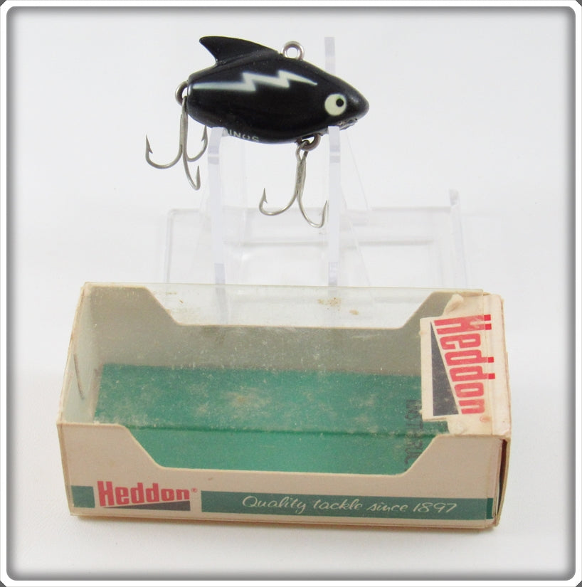 Vintage Heddon Black Sonic Lure In Box