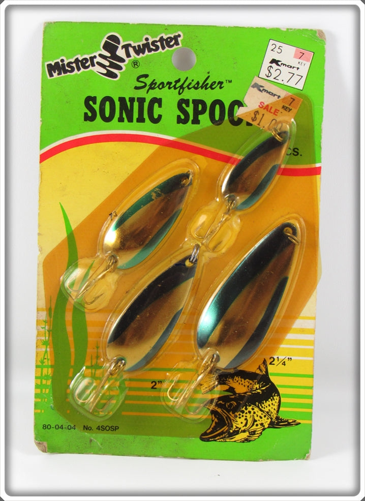 Mister Twister Sportfisher Sonic Spoons On Card