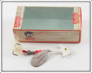 Heddon Silver With White Head & Tail Whispurr Lure In Box