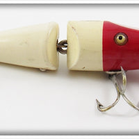 Vintage Creek Chub Red Head White Baby Jointed Pikie Lure