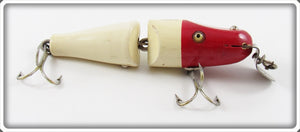 Vintage Creek Chub Red Head White Baby Jointed Pikie Lure