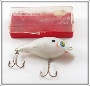 Vintage Cordell White Blue Eye Shadow Big O Lure In Box For Sale