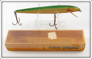 Vintage South Bend Green & Gold Finn Oreno Lure In Box