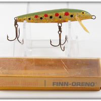 Vintage South Bend Green & Gold With Spots Finn Oreno Lure In Box