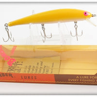 Vintage Bomber Bait Co Yellow White Belly Long A Lure In Box 