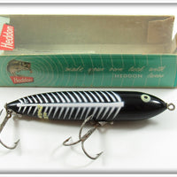 Vintage Heddon Black Shore Zara Spook Lure In Box