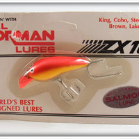 Vintage Norman Gold Chrome Red Back ZX 10 Lure On Card