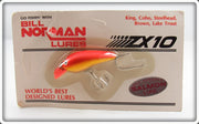 Vintage Norman Gold Chrome Red Back ZX 10 Lure On Card