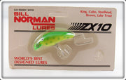 Vintage Norman Yellow Green Spots ZX 10 Lure On Card