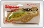 Vintage Norman Yellow Green Spots ZX 30 Lure On Card
