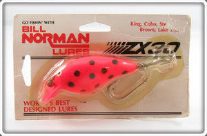 Vintage Norman Orange Black Spots ZX 30 Lure On Card 