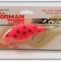 Vintage Norman Orange Black Spots ZX 30 Lure On Card