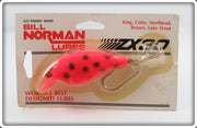 Vintage Norman Orange Black Spots ZX 30 Lure On Card