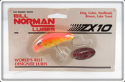 Vintage Norman Yellow Orange Spots ZX 10 Lure On Card