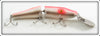 Vintage Creek Chub Glitter Red Stripe Plastic Jointed Pikie Lure