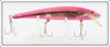 Vintage Bomber Bait Co Clear & Pink Photo Finish Long A Lure