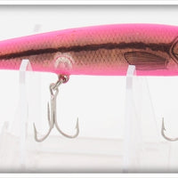 Vintage Bomber Bait Co Clear & Pink Photo Finish Long A Lure