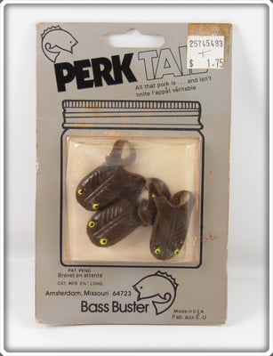 Vintage Bass Buster Brown Perk Tail Frogs On Card 