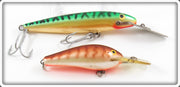 Vintage Rapala Green Mackerel Magnum & Crawdad Fat Rap Pair