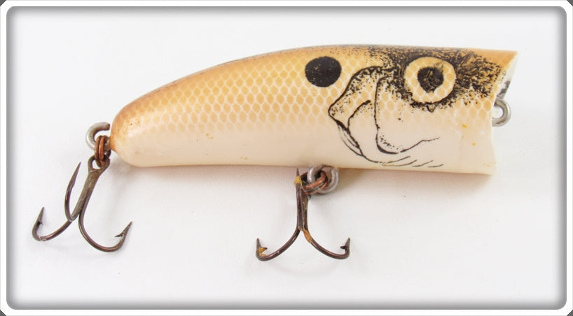 Vintage Kautzky Lazy Ike Natural Finish Chug Ike Lure For Sale