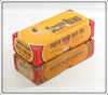 South Bend Red Arrowhead Bass Oreno & Unmarked Empty Box Pair