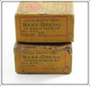 South Bend Red Head White & Rainbow Bass Oreno Empty Box Pair