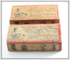 Vintage Heddon Black Shore & Perch River Runt Empty Brush Box Pair