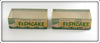 Vintage Helin Orange & Black Fishcake Empty Lure Box Pair
