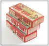 Heddon River Runt Empty Box Lot Of Three
