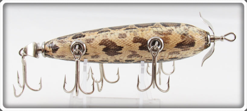 Vintage Unknown Snake Skin Covered Bait