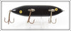 Vintage Ed Latiano Solid Black Injured Minnow Lure