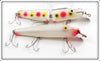 Vintage Ed Latiano Strawberry & Silver Scale Pikie Lure Pair