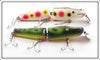 Vintage Ed Latiano Strawberry & Frog Jointed Pikie Lure Pair