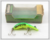 Vintage Heddon Fluorescent Green Alewife Tiny Tad Lure In Box 390 FYB
