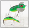 Heddon GRA Fluorescent Green Crawdad Tiny Crazy Crawler & Mini Tad Pair