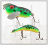 Heddon GRA Fluorescent Green Crawdad Tiny Crazy Crawler & Mini Tad Pair